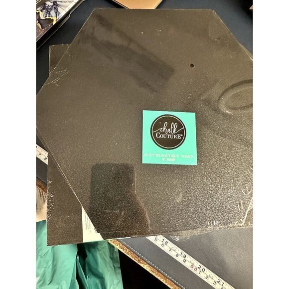 CHALK COUTURE BLACK HEXAGON BOUTIQUE BOARD 10" NEW AND‎ SEALED - RETIRED STYLE - Picture 1 of 2